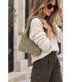 Bolso Tachas. Bolsos. Color: verde kaki, camel | Bambalinas Closet