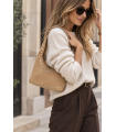 Bolso Tachas. Bolsos. Color: verde kaki, camel | Bambalinas Closet