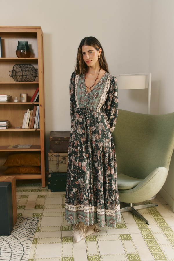 Vestido Green Haze. vestidos largos. Tallas: s, m, l, xs | Bambalinas Closet