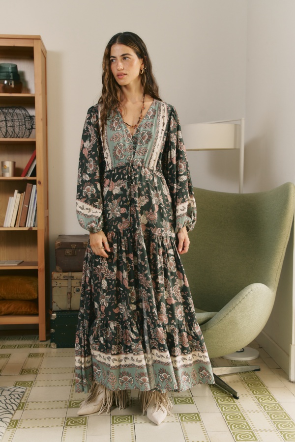 Vestido Green Haze. vestidos largos. Tallas: s, m, l, xs | Bambalinas Closet