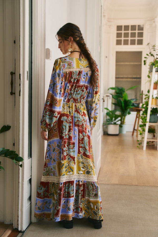 Vestido Cottage. vestidos largos. Tallas: s, m, l, xs | Bambalinas Closet