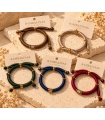 Pulsera Princesa. Bisuteria. Color: beige, azul noche, burdeos, verde botella