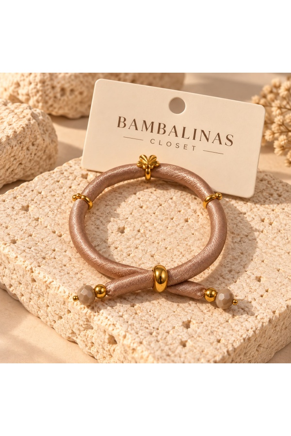 Pulsera Princesa. Bisuteria. Color: beige, azul noche, burdeos, verde botella