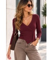 Sueter Cruzado. Sueters / Jersey. Color: beige, granate, verde kaki; Tallas: