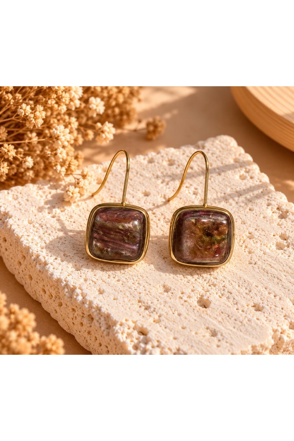 Pendientes Cubo Choco. Bisuteria.  | Bambalinas Closet