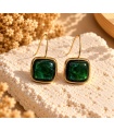 Pendientes Cubo Verde. Bisuteria.  | Bambalinas Closet