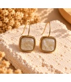 Pendientes Cubo Crema. Bisuteria.  | Bambalinas Closet