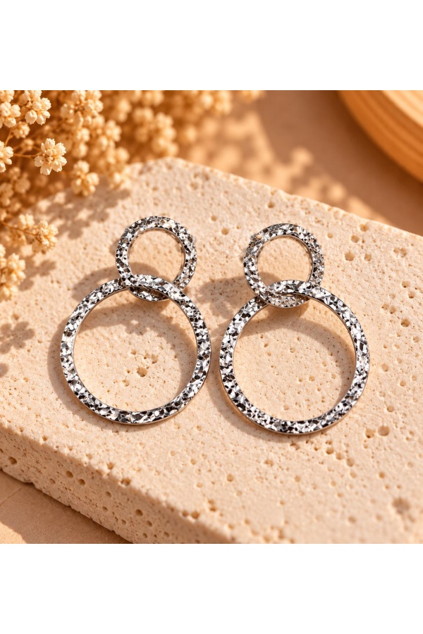 Pendientes Doble Aro. Bisuteria.  | Bambalinas Closet