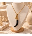 Collar Mix Cuerno Negro. Bisuteria.  | Bambalinas Closet