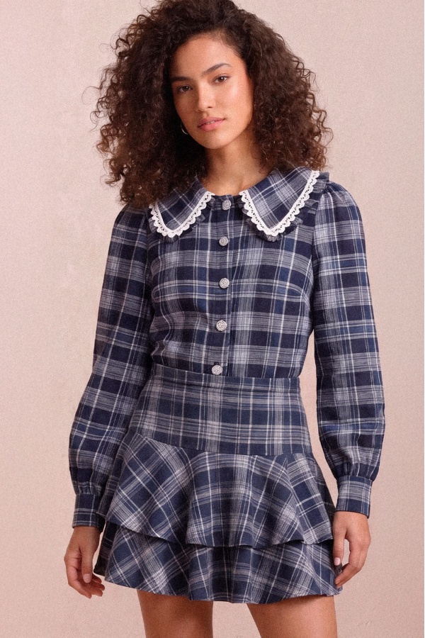 Falda Daisy Azul. Faldas Basic. Tallas: m, l, xl, s | Bambalinas Closet