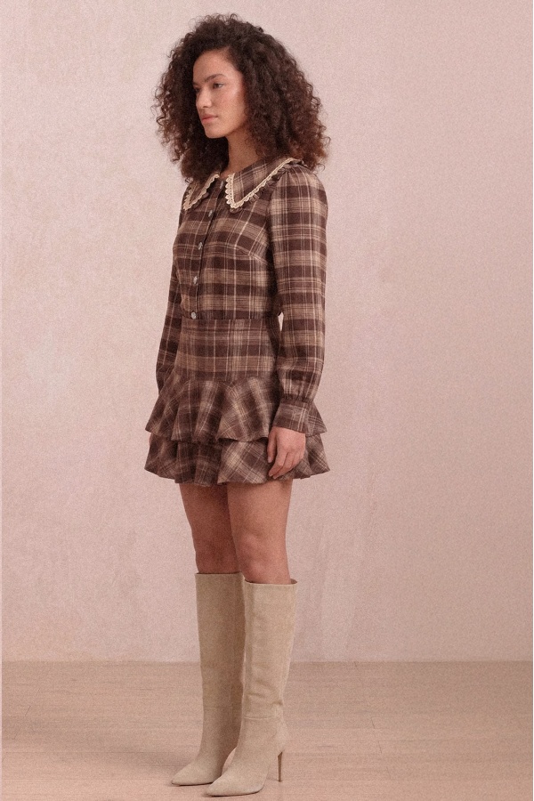 Falda Daisy Marron. Faldas Basic. Tallas: m, l, xl, s | Bambalinas Closet