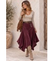 Falda Tachas Granate. Faldas Basic.  | Bambalinas Closet