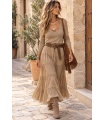 Top Basico Manga Beige. Camisetas.  | Bambalinas Closet