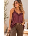 Lencera Altea Otoño. Camisas / Tops/Chalecos. Color: burdeos, blanco roto, marron