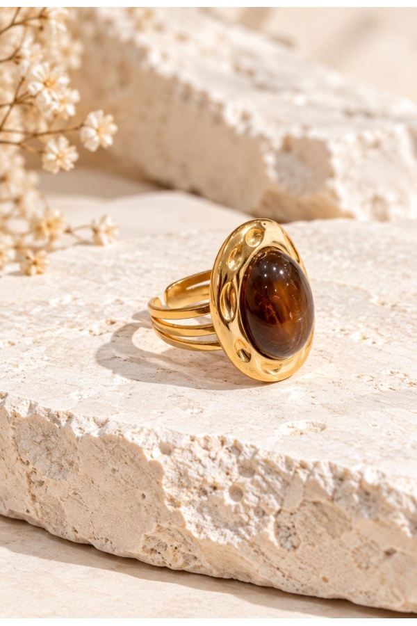 Anillo Cafe Latte. Bisuteria.  | Bambalinas Closet