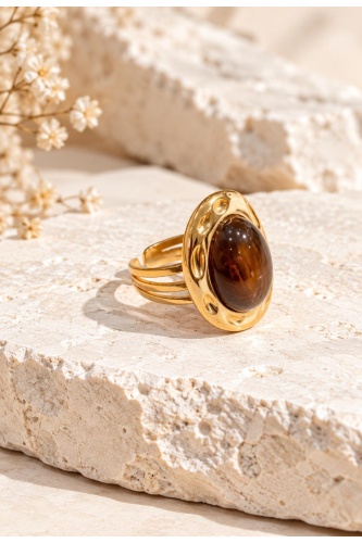 Anillo Cafe Latte. Bisuteria.  | Bambalinas Closet