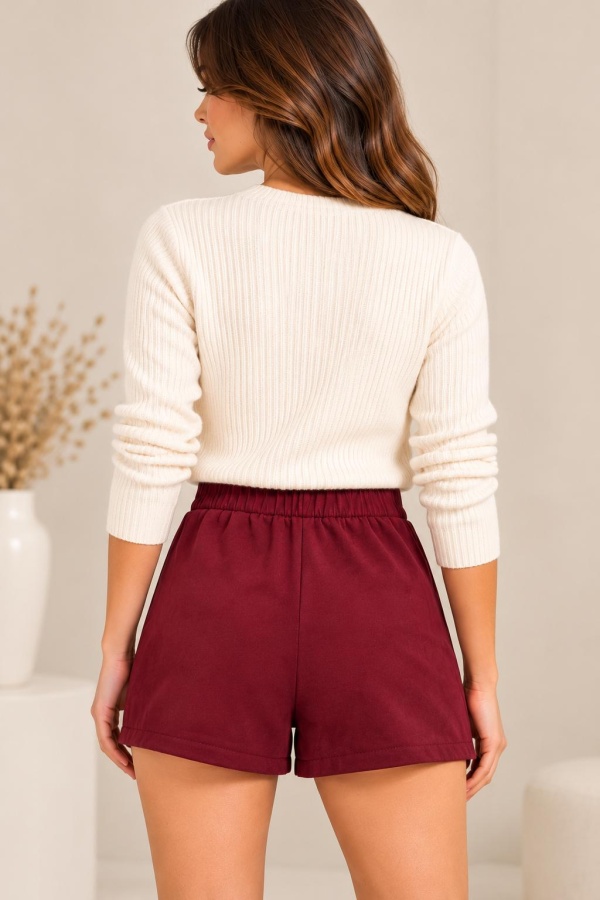 Falda Roma Burdeos. Faldas Basic.  | Bambalinas Closet