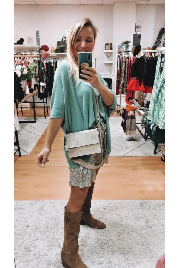 Bolso Olivia. Bolsos. Color: verde kaki, denim claro, camel, taupe, fucsia |