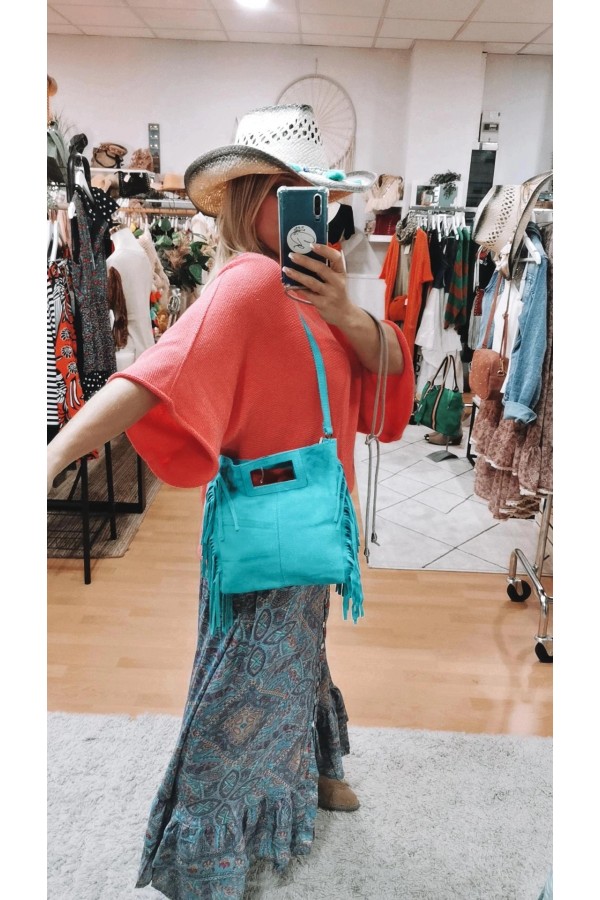 Bolso Ibiza. Bolsos. Color: verde mint, fucsia, lila, azul klein, verde turquesa