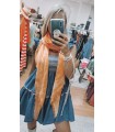 Pashmina Iris. Inicio. Color: coral, naranja, azul klein, verde lima | Bambalinas