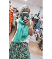 Pashmina Iris. Inicio. Color: coral, naranja, azul klein, verde lima, amarillo