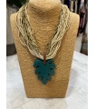Collar Palma Turquesa. Bisuteria.  | Bambalinas Closet